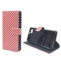  Handyh�lle Tasche + 1 Panzer Schutz Glas f�r Case Handy Huawei G Play Mini Polka Dot Rot