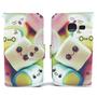  Handyh�lle Tasche + 1 Panzer Schutz Glas f�r Case Handy Samsung Galaxy J1 Mini Schriftzug Marshmallows
