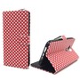  Handyh�lle Tasche + 1 Panzer Schutz Glas f�r Case Handy Huawei G8 Polka Dot Rot