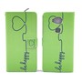  Handyh�lle Tasche + 1 Panzer Schutz Glas f�r Case Handy Huawei G8 Be Happy Gr�n