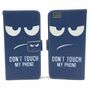 Dont Touch My Handy Case Handyh�lle Huawei P8 Lite Panzer Schutz Glas Klapph�lle Wallet Case