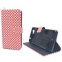 Handyh�lle Tasche + 1 Panzer Schutz Glas f�r Case Handy Huawei Y625 Polka Dot Rot