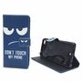  Handyh�lle Tasche + 1 Panzer Schutz Glas f�r Case Handy Wiko Highway Pure Case Dont Touch my Handy