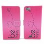  Handyh�lle Tasche + 1 Panzer Schutz Glas f�r Case Handy Wiko Lenny Case Be Happy Pink