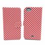  Handyh�lle Tasche + 1 Panzer Schutz Glas f�r Case Handy Wiko Rainbow Jam Case Polka Dot Rot