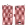  Handyh�lle Tasche + 1 Panzer Schutz Glas f�r Case Handy Wiko Ridge 4G Polka Dot Rot