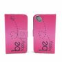  Handyh�lle Tasche + 1 Panzer Schutz Glas f�r Case Handy Wiko Sunset 2 Case Be Happy Pink