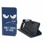  Handyh�lle Tasche + 1 Panzer Schutz Glas f�r Case Handy ZTE Blade L3 Case Dont Touch my Handy