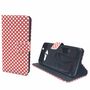  Handyh�lle Tasche + 1 Panzer Schutz Glas f�r Case Handy ZTE Blade L3 Polka Dot Rot