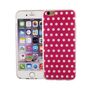  Handy H�lle f�r Apple iPhone 6 / 6s Cover Case Schutz Tasche Motiv Slim TPU + Panzer Schutz Glas 9H Polka Dot Rot