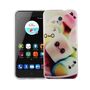  Handy H�lle f�r ZTE Blade V7 Cover Case Schutz Tasche Motiv Slim TPU + Panzer Schutz Glas 9H Schriftzug Marshmallows