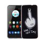  Handy H�lle f�r ZTE Blade V7 Cover Case Schutz Tasche Motiv Slim TPU + Panzer Schutz Glas 9H Mittelfinger