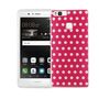  Handy H�lle f�r Huawei P9 Cover Case Schutz Tasche Motiv Slim TPU + Panzer Schutz Glas 9H Polka Dot Pink
