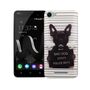  Handy H�lle f�r Wiko Jerry Cover Case Schutz Tasche Motiv Slim TPU + Panzer Schutz Glas 9H B�ser Hund Wei�