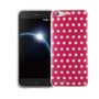  Handy H�lle f�r ZTE Blade L6 Cover Case Schutz Tasche Motiv Slim TPU + Panzer Schutz Glas 9H Polka Dot Pink