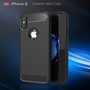 Apple iPhone XS Cover TPU Case Silikon Schutz-H�lle Handy Bumper Carbon Optik Schwarz