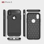 Apple iPhone XS Cover TPU Case Silikon Schutz-H�lle Handy Bumper Carbon Optik Grau