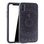 Handy H�lle Mandala f�r Apple iPhone XS Design Case Schutzh�lle Motiv Kreis Cover Tasche Bumper Schwarz