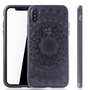 Handy H�lle Mandala f�r Apple iPhone XS Design Case Schutzh�lle Motiv Kreis Cover Tasche Bumper Schwarz