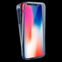 Crystal Case H�lle f�r Apple iPhone XS Blau Rahmen Full Body