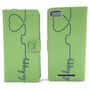  Handyh�lle Tasche f�r Case Handy Wiko Lenny 3 Be Happy Gr�n