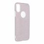 Apple iPhone X / XS Handyh�lle Case H�lle Silikon Glitzer Pink