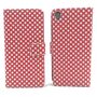  Handyh�lle Tasche f�r Case Handy Sony Xperia XA Polka Dot Rot