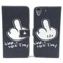  Handyh�lle Tasche f�r Case Handy Huawei Y6 Have A Nice Day Schwarz