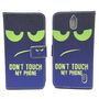 Dont Touch My Handy Case Handyh�lle Huawei Y625 Panzer Schutz Glas Klapph�lle Wallet Case