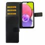 Samsung Galaxy A02s Tasche Handy H�lle Schutz-Cover Flip-Case mit Kartenfach Schwarz