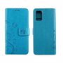 Samsung Galaxy A02s Tasche Handy H�lle Schutz-Cover Flip-Case mit Kartenfach Blau