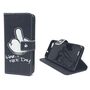  Handyh�lle Tasche f�r Case Handy ZTE Blade V6 Have A Nice Day Schwarz