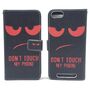  Handyh�lle Tasche f�r Case Handy Wiko Jerry Dont Touch My Handy Rot