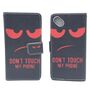  Handyh�lle Tasche f�r Case Handy Wiko Sunny Dont Touch My Handy Rot