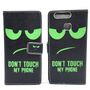 Dont Touch My Handy Case Handyh�lle Huawei P9 Panzer Schutz Glas Klapph�lle Wallet Case