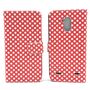  Handyh�lle Tasche f�r Case Handy ZTE Blade V7 Lite Polka Dot Rot