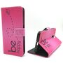  Handyh�lle Tasche f�r Case Handy ZTE Blade V7 Lite Be Happy Pink