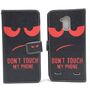  Handyh�lle Tasche f�r Case Handy ZTE Blade V7 Lite Dont Touch My Handy Rot