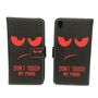  Handyh�lle Tasche f�r Case Handy Sony Xperia XA Dont Touch My Handy Rot
