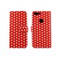  Handyh�lle Tasche f�r Case Handy Google Pixel XL Polka Dot Rot