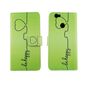  Handyh�lle Tasche f�r Case Handy Huawei Nova Be Happy Gr�n