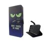 Dont Touch My Handy Case Handyh�lle Huawei Nova Panzer Schutz Glas Klapph�lle Wallet Case