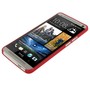 Schutzh�lle Case Ultra D�nn 0,3mm f�r Handy HTC One M7 Rot Transparent
