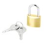 Vorh�ngeschloss aus Massivmessing mit 2 Schl�sseln