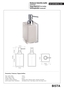 BISTA Seifenspender Polyresin Beige 70x172x82 mm, 250 ml fr Bad & Kche >> freistehend anwendbar