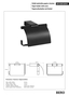 BERO Papierrollenhalter Messing Schwarz mit Deckel 130x95x90 mm f�r Bad & WC >> zum Bohren