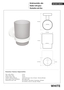 WHITE Glashalter Messing Wei mit Glas 70x95x105 mm fr Bad & Kche >> zum Bohren oder Kleben