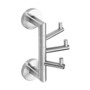 BEO Dreifachhaken drehbar Edelstahl matt 55x190x110 mm fr Bad & Kche >> zum Bohren oder Kleben