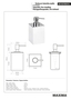 MAXIMA Seifenspender Polyresin Messing Chrom Wei� 75x160x86 mm, 200 ml f�r Bad & K�che >> freistehend anwendbar