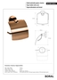 BORAL Papierrollenhalter mit Deckel Messing Gold Kupfer poliert 140x155x80 mm f�r Bad & WC >> zum Bohren oder Kleben